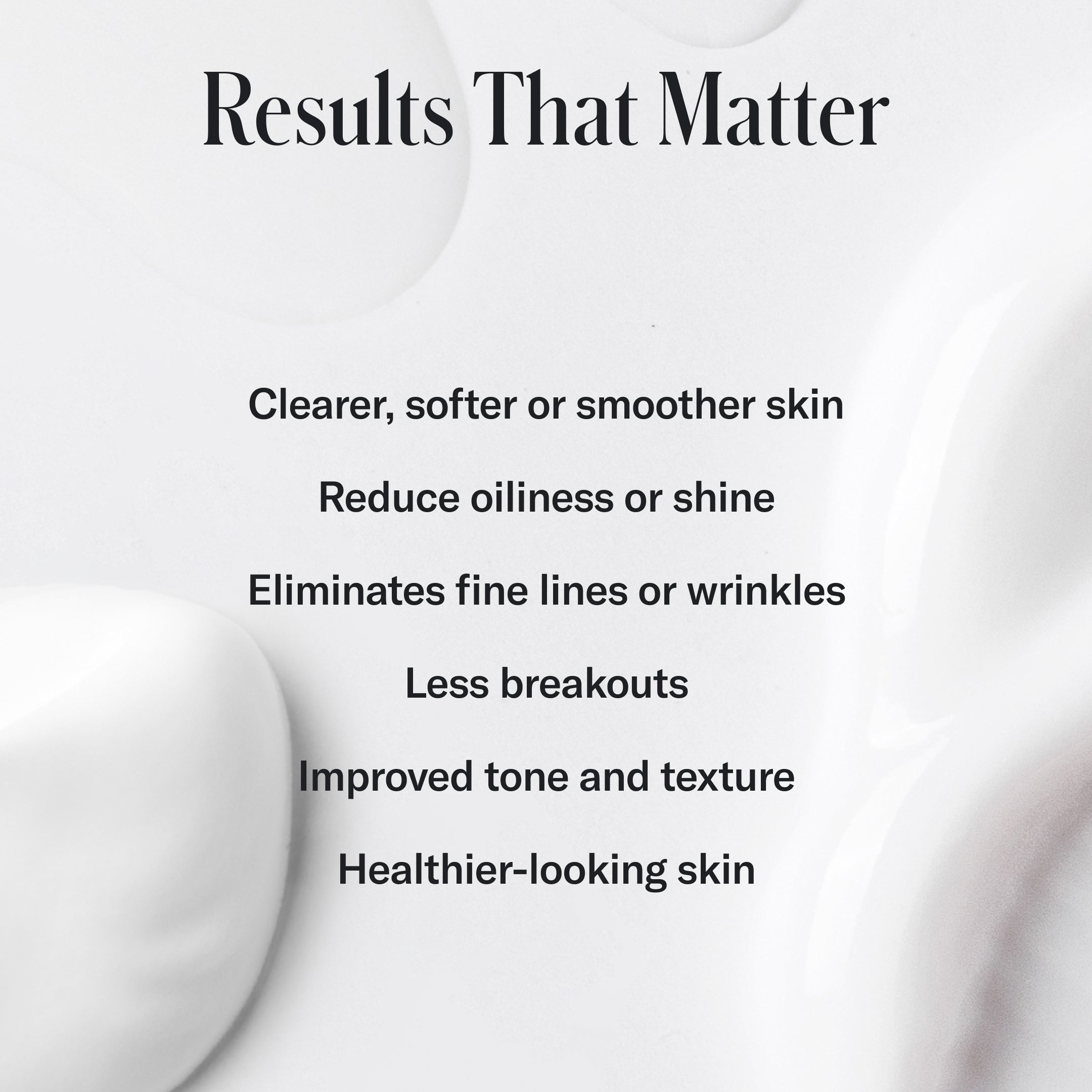 Text on image listing benefits of Geologie Skincare Gift Set: clearer, softer skin; reduced oiliness; eliminates fine lines; fewer breakouts; improved tone; healthier-looking skin.