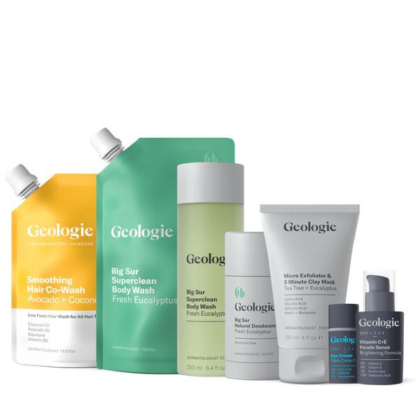 Geologie Daily Skincare Set, Simple + Effective AM + PM Routine